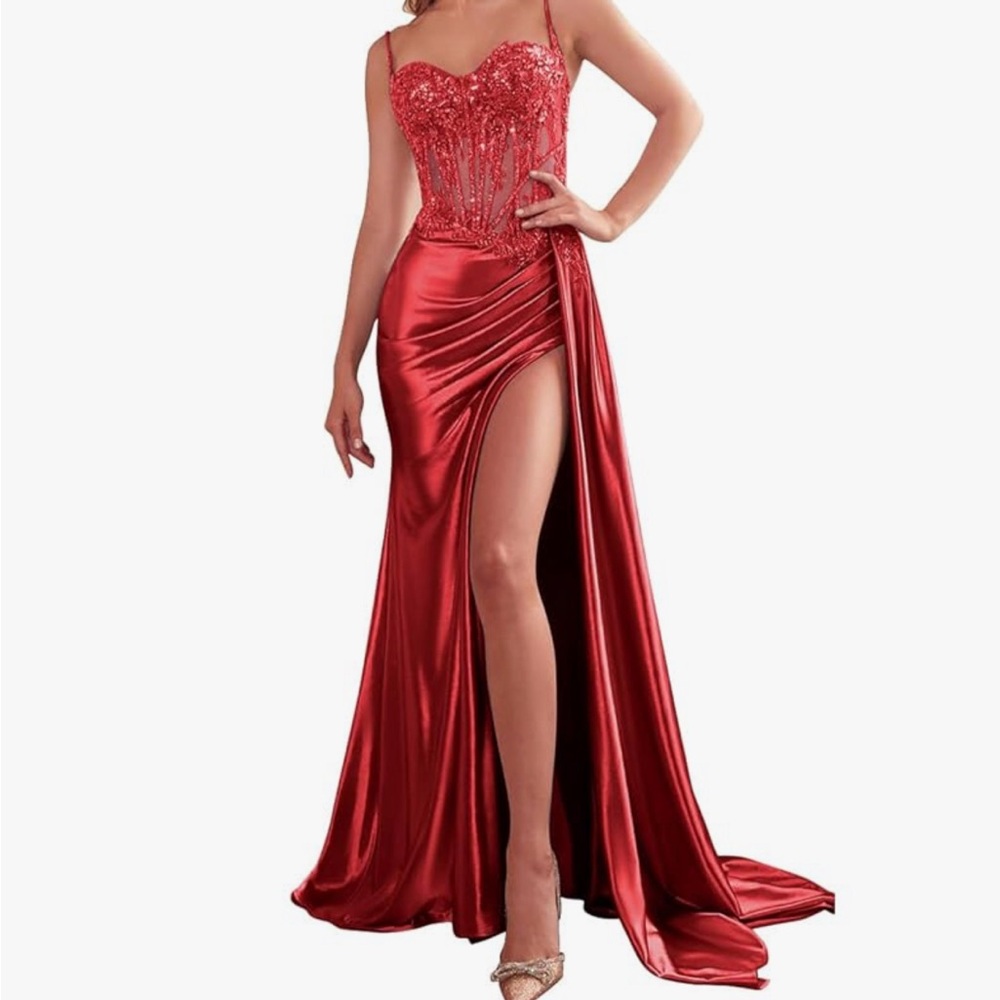 Elegant Red Evening Gown